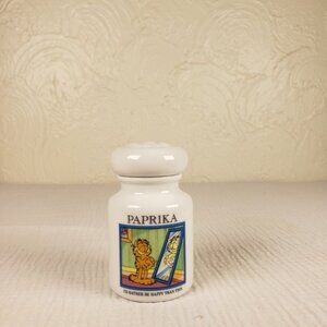 Vintage Danbury Mint 1994 Garfield Ceramic Spice Jar with Lid - Paprika